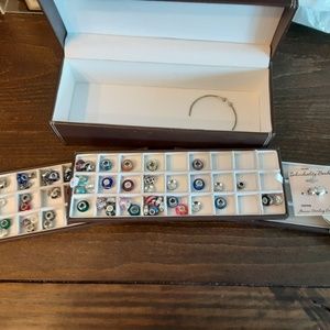 Charm beads, silver bracelets for charms, charm st